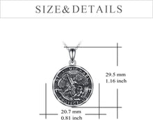 Load image into Gallery viewer, Sterling Silver Saint Michael Pendant Necklace - Blessed Religious Jewelry Gift