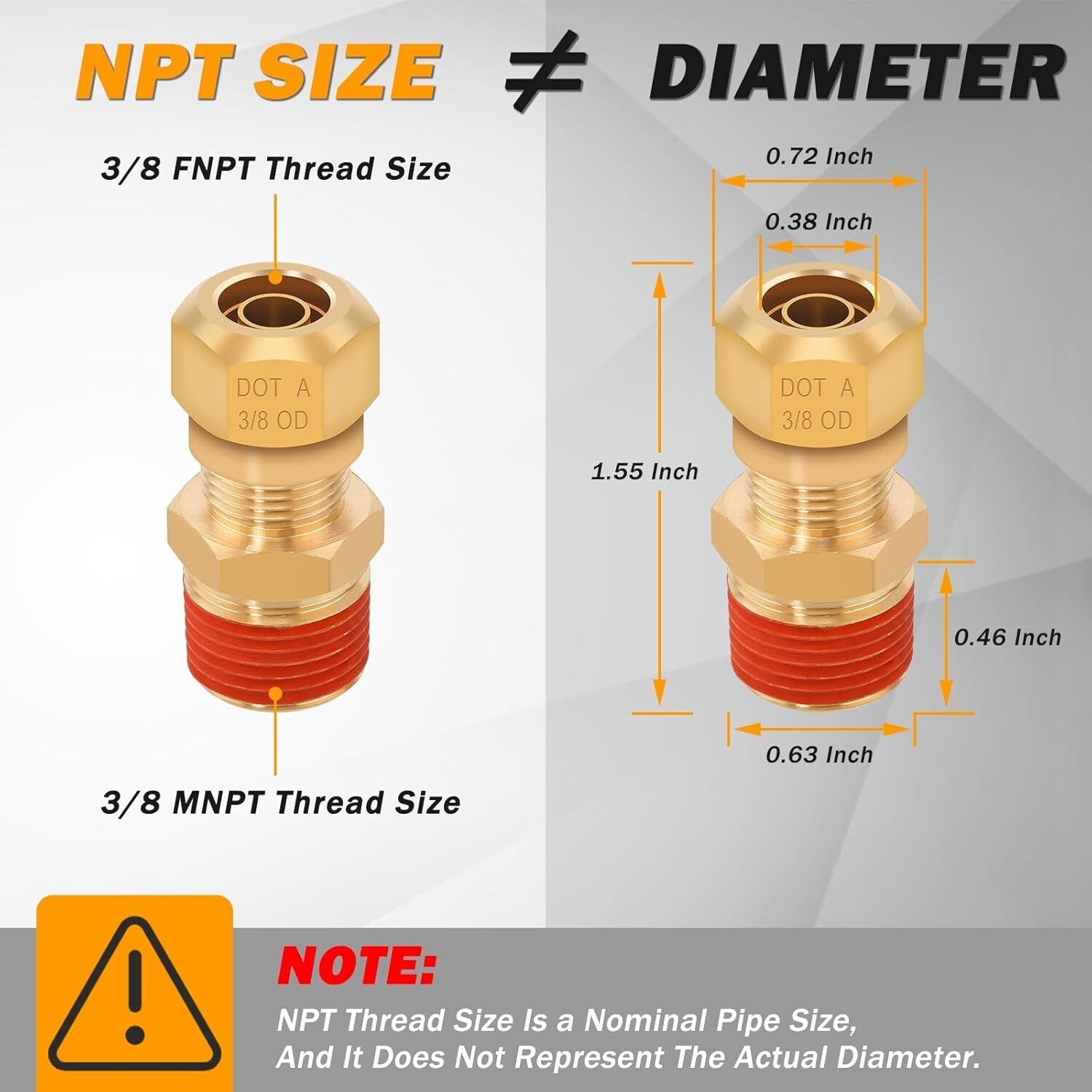 Brass Air Brake Fittings Assortment - 42 Piece Kit for Truck & Industrial Use