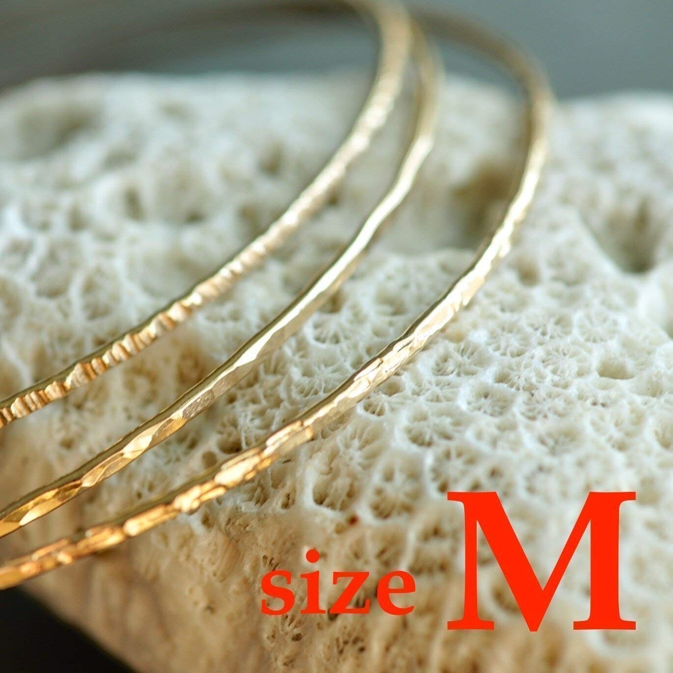 Customizable 14k Gold Filled Stacking Bangles Set - Handmade in Portland