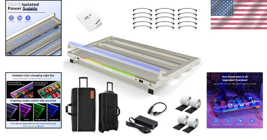 Portable Aluminum Guitar Pedalboard with Wheeled Bag & Isolated Power Supply