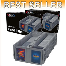 Load image into Gallery viewer, Protective 2-Pack Card Bins - Easy Carry &amp; Customized Storage for Collectibles