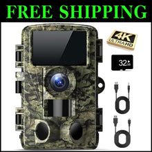 Load image into Gallery viewer, Premium 4K Game Camera - 130° Wide-Angle, No Glow Infrared for Clear Night Shots