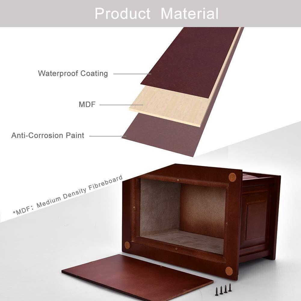 Elegant Cherry Wood Urn for Adult Ashes - Professional MDF Cremation Urn
