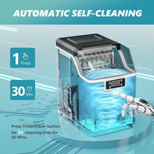 Load image into Gallery viewer, Portable Self-Cleaning Ice Cube Maker - 45Lbs Daily, 24 Cubes Every 13 Mins