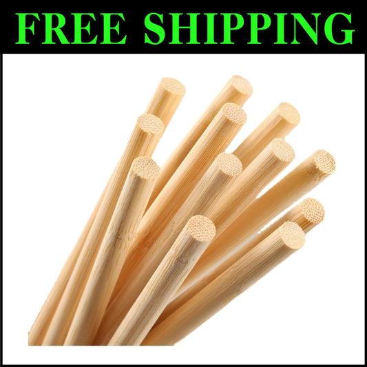 Durable 50PCS Bamboo Doweling Rods - Perfect for Crafts and DIY Projects
