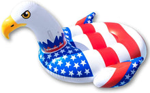 Load image into Gallery viewer, Oversized Americana Eagle Pool Float - Comfortable Ride-On Raft for Adults