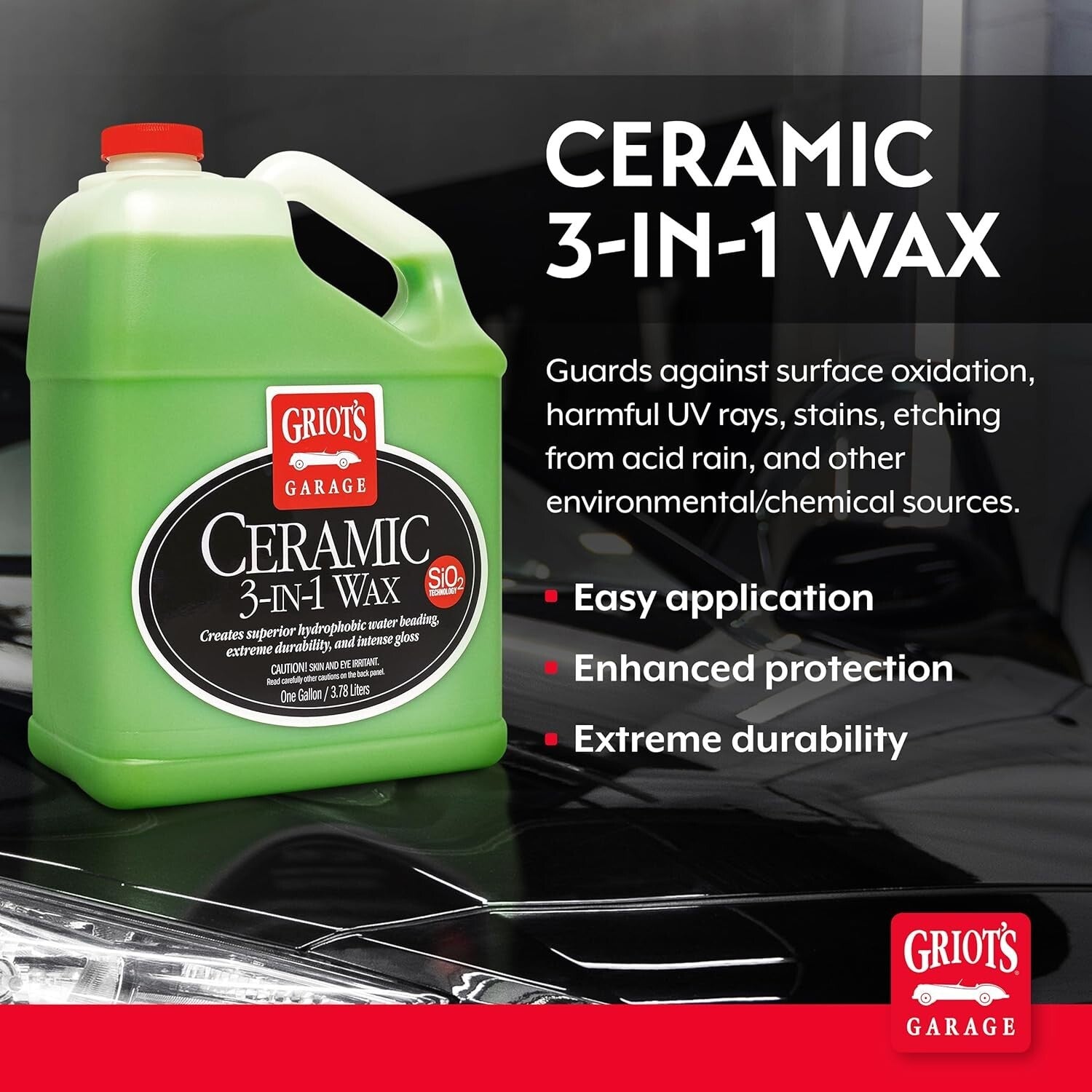 Griot’s Garage 1 Gallon Ceramic 3-in-1 Wax - Ultimate SiO2 Spray Wax Protection