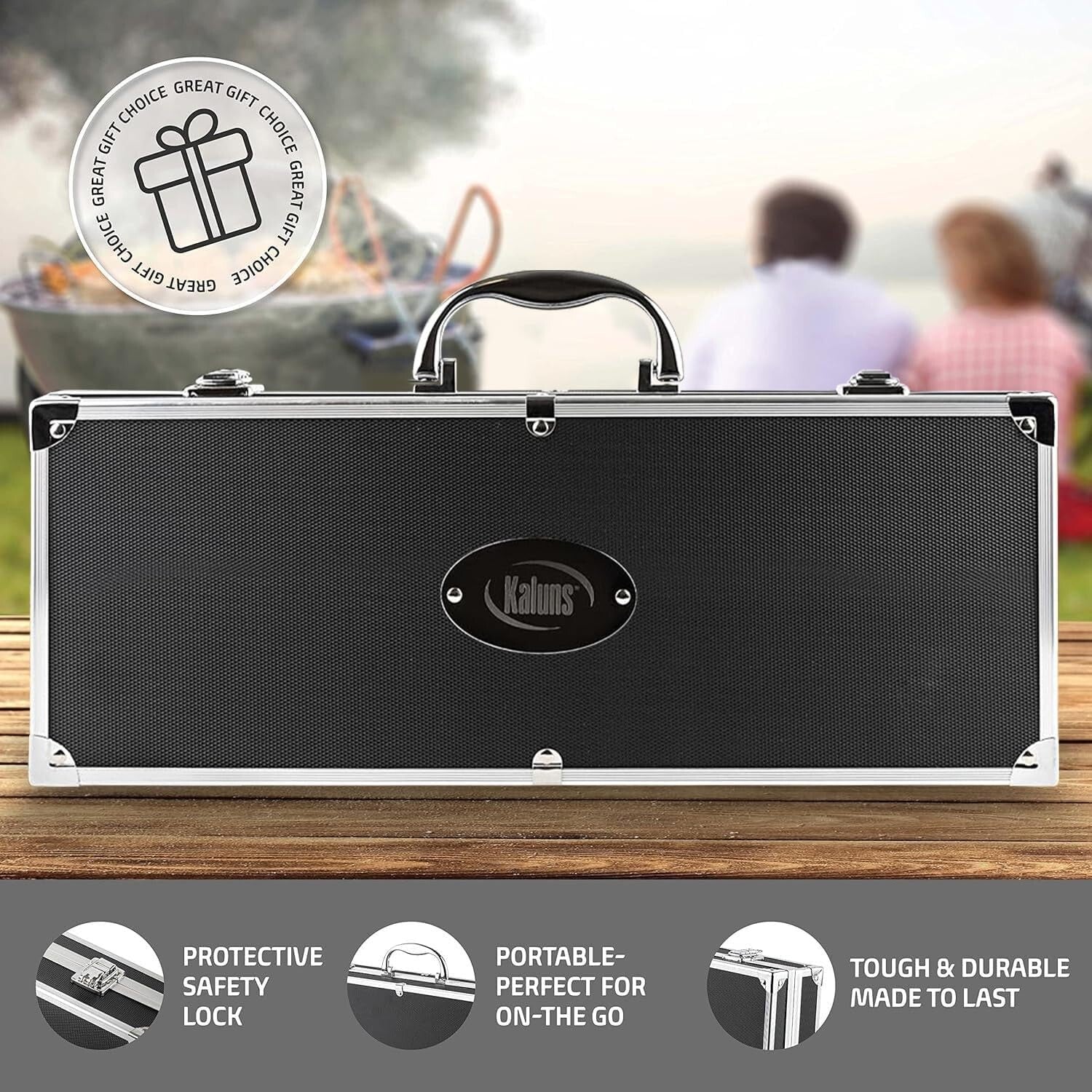 Deluxe Stainless Steel BBQ Tool Set with Aluminum Case for Grilling Enthusiasts