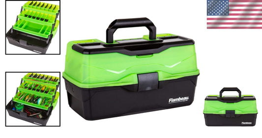 Durable 3-Tray Tackle Box with Secure Closure - Ideal for All Fishing Adventures