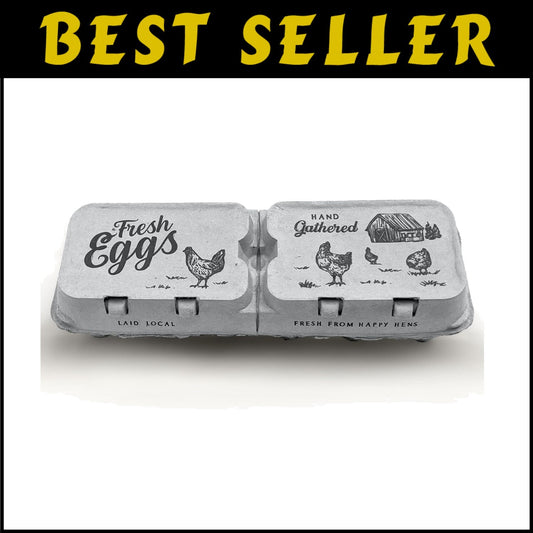 Charming Farm Fresh Egg Cartons - Half Dozen and Full Dozen Options in 250 Pack