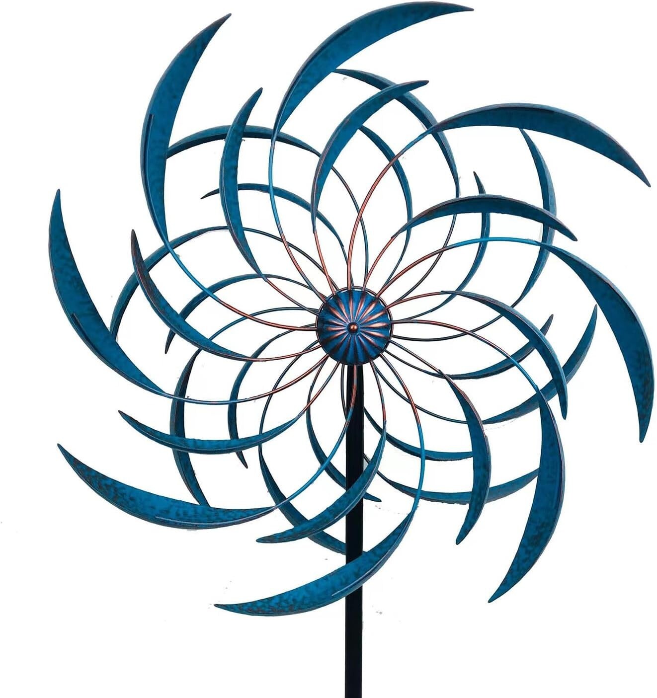 Durable Outdoor Wind Spinner - 80.3 Inch Kinetic Metal Sculpture for Gardens