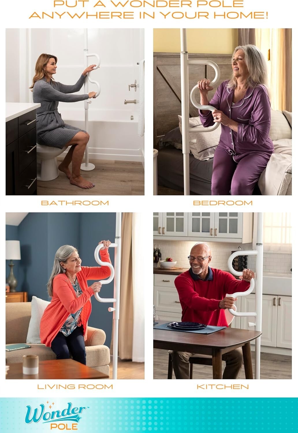 Wonder Pole - Security Pole and Assist Bar for Enhanced Mobility & Independence