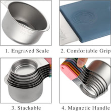 Load image into Gallery viewer, Magnetic Measuring Tools Set - 7 Cups &amp; 8 Spoons in Vibrant Colors for Easy Use
