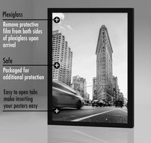 Load image into Gallery viewer, Wide Molding 24x36 Black Frame for Vertical/Horizontal Display - Modern Chic
