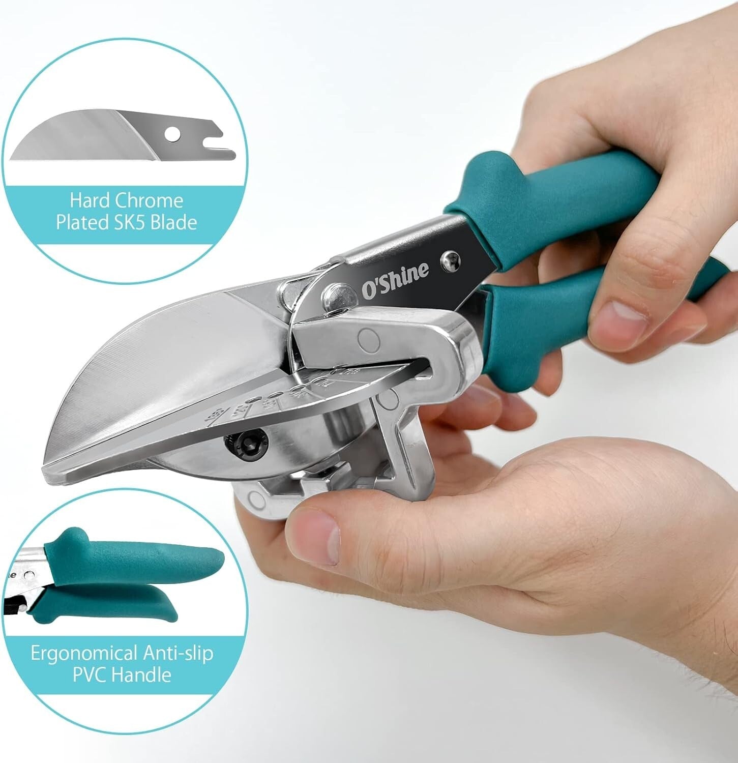 Durable Miter Shears with SK5 Steel Blade & Protective Sheath for Safe Crafting