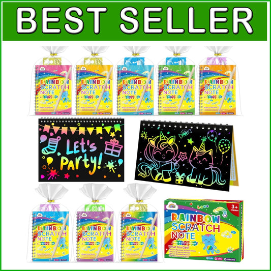 Fun Scratch Art Notebooks - 48 Pack Birthday Favors for Kids Ages 3-12