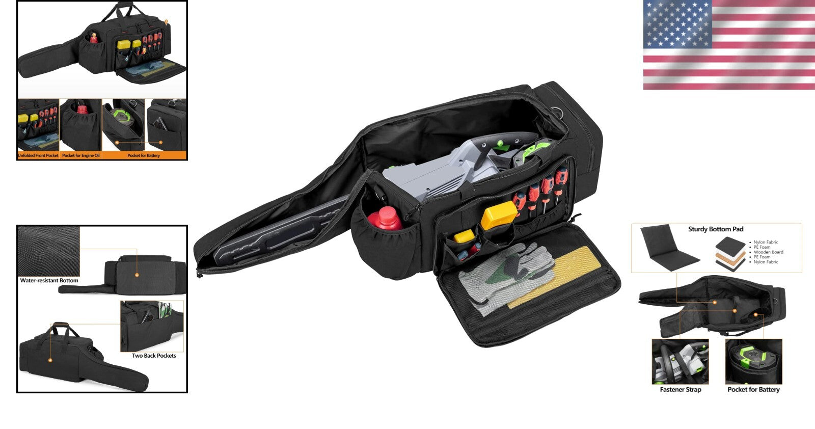 Durable Chainsaw Carrying Case with Water-Resistant Material & Easy Carry Design