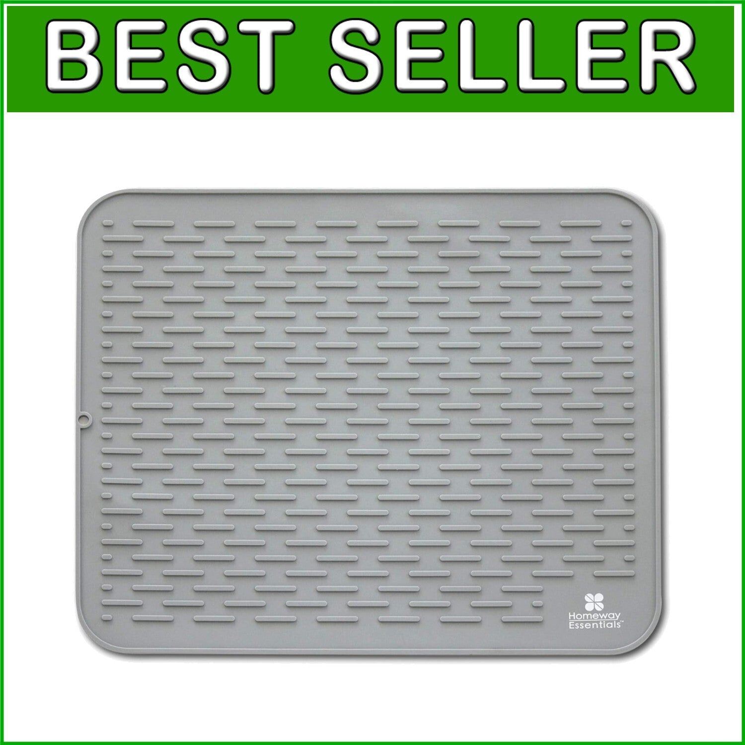 Durable 30 x 24 Silicone Dish Drying Mat - Heat-Resistant & Machine Washable