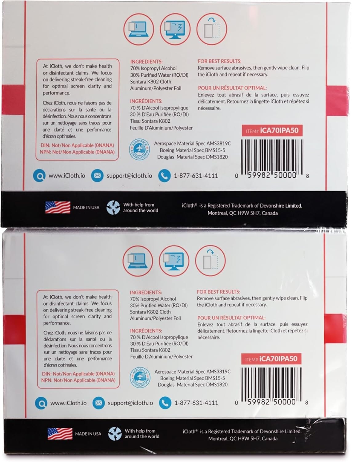 Crystal Clear Electronics Wipes - 100 Fast-Drying, Lint-Free Sheets for Devices