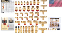 Load image into Gallery viewer, 43 PCS Brass Air Brake Fittings Kit - Quick Connect &amp; NPT Thread Assortment
