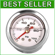Load image into Gallery viewer, 1.5'' Liquid-Filled Fuel Pressure Gauge for High-Performance Engines - 0-100 PSI