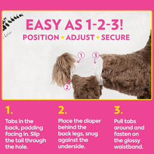 Load image into Gallery viewer, Comfort-Flex Disposable Diapers for Female Dogs, 96 Count - Leak-Proof &amp; Fresh