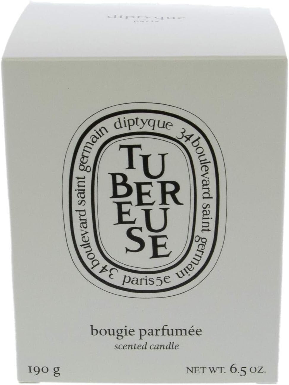 Luxury Tuberose Candle - 6.5 oz, Glass Container with Long-Lasting Fragrance