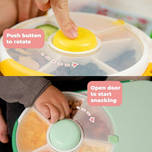 Load image into Gallery viewer, Durable Macaron Blue Lunchbox with Snack Spinner - Perfect for School Days