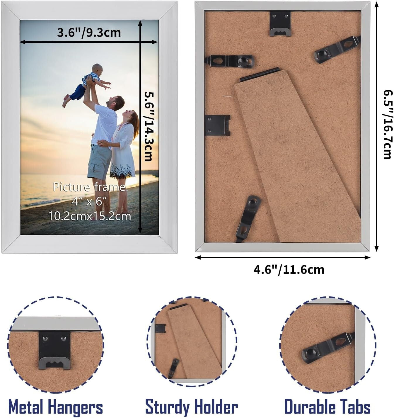 Elegant 18-Pack 4x6 Silver Picture Frames - Perfect for Home and Gallery Display