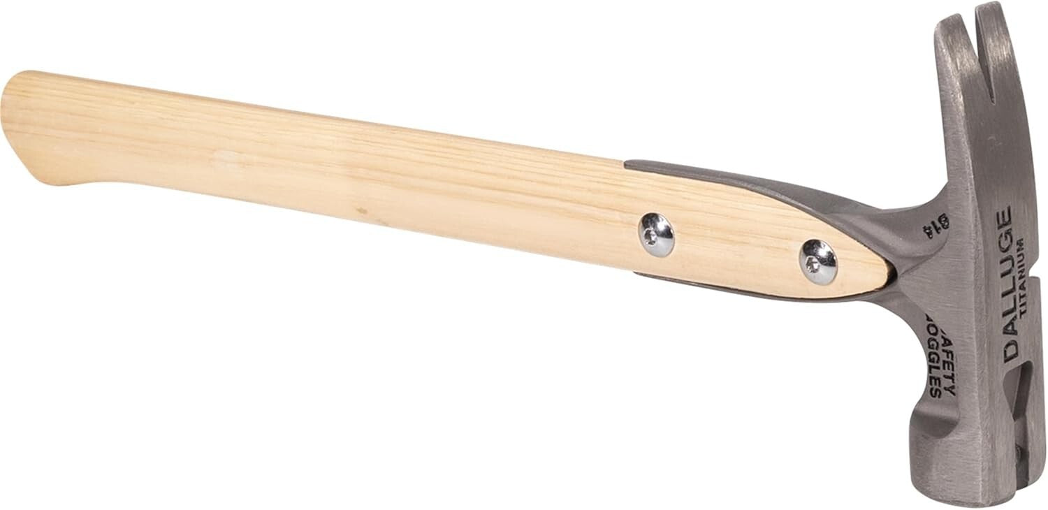 Lightweight 16 oz Titanium Hammer with Milled Face for Versatile Construction