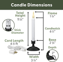 Load image into Gallery viewer, LED Electric Window Candles with Dusk to Dawn Sensor - Antique Bronze Elegance