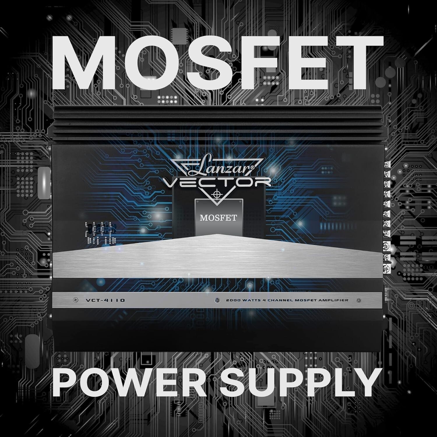 Slim Design 2000 Watt 4 Channel Amplifier - High Power & Versatile Sound Control