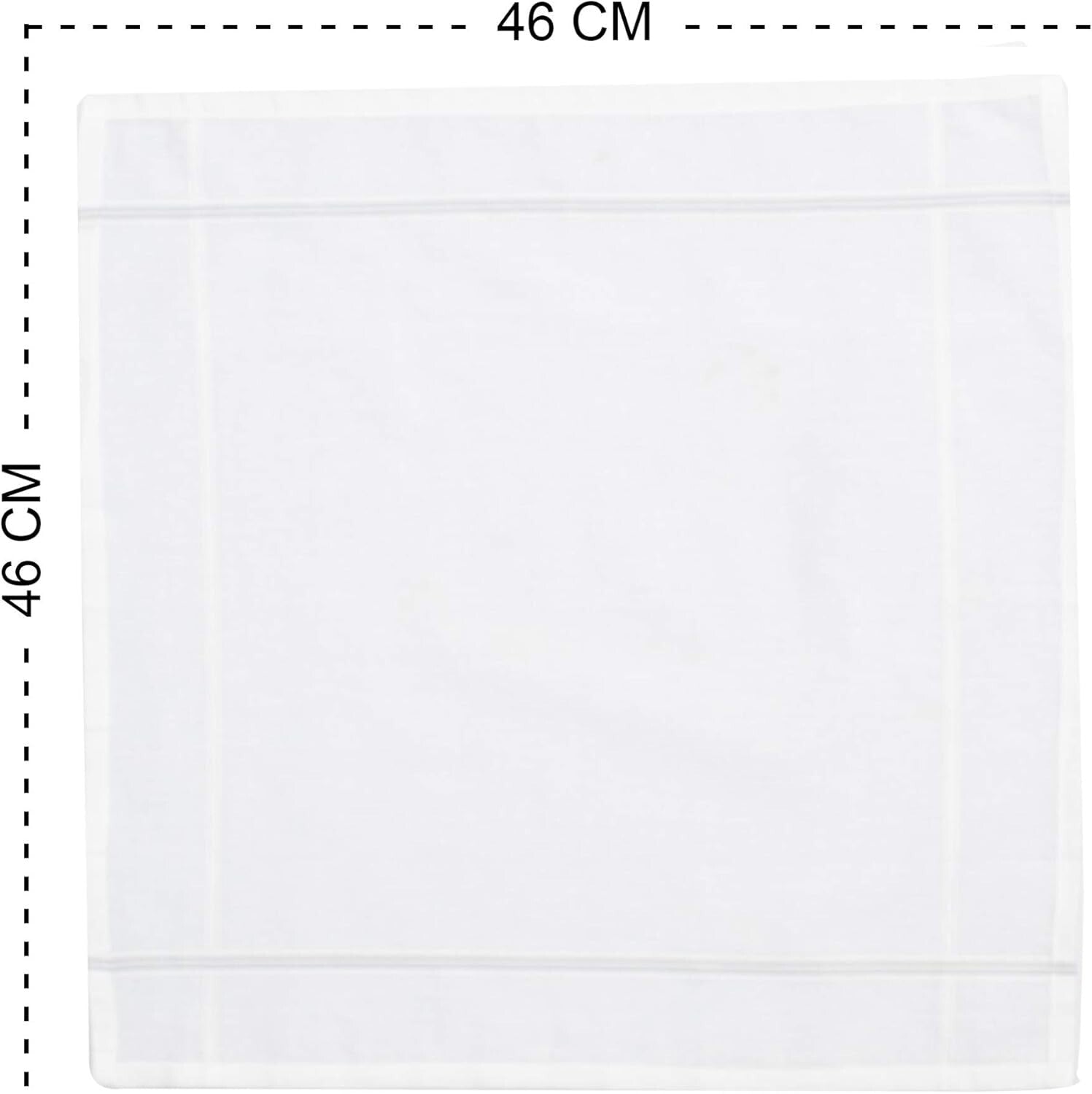 Classic 100% Cotton Handkerchiefs - Super Absorbent 46x46 cm, Machine Washable