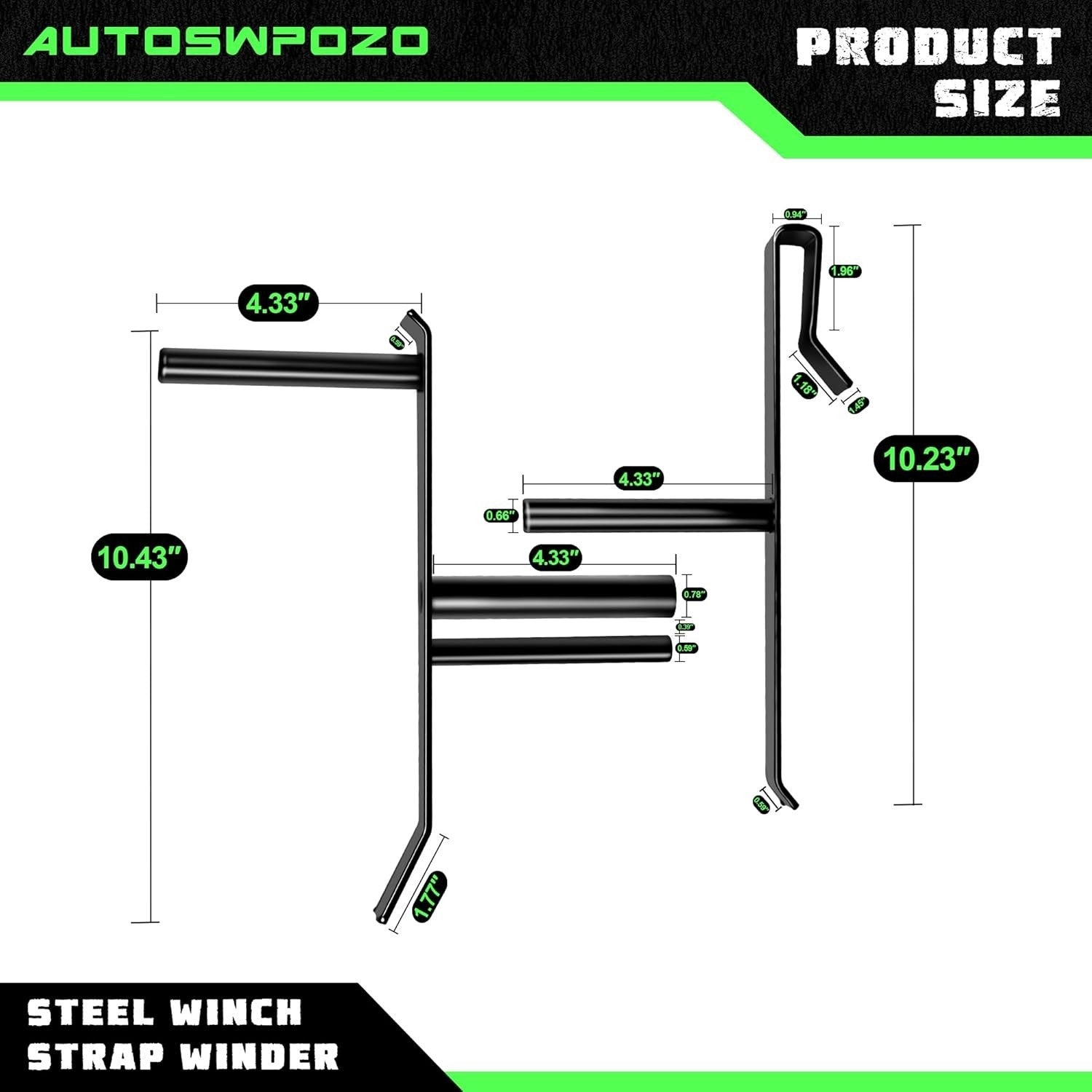 Efficient Roll-Up Winch Straps – 2 Pack for Trailers and Vans, Up to 4" Wide