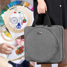 Load image into Gallery viewer, U-Shaped Zipper Craft Bag with Extensive Embroidery Supplies - Travel Friendly