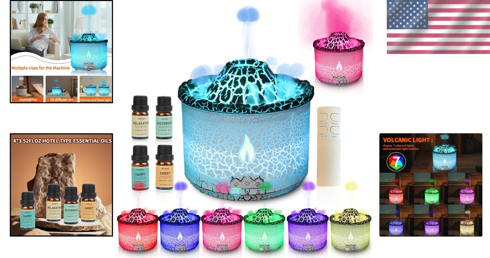 Stylish Essential Oil Diffuser with 360ML Capacity & Automatic Shut-Off Feature