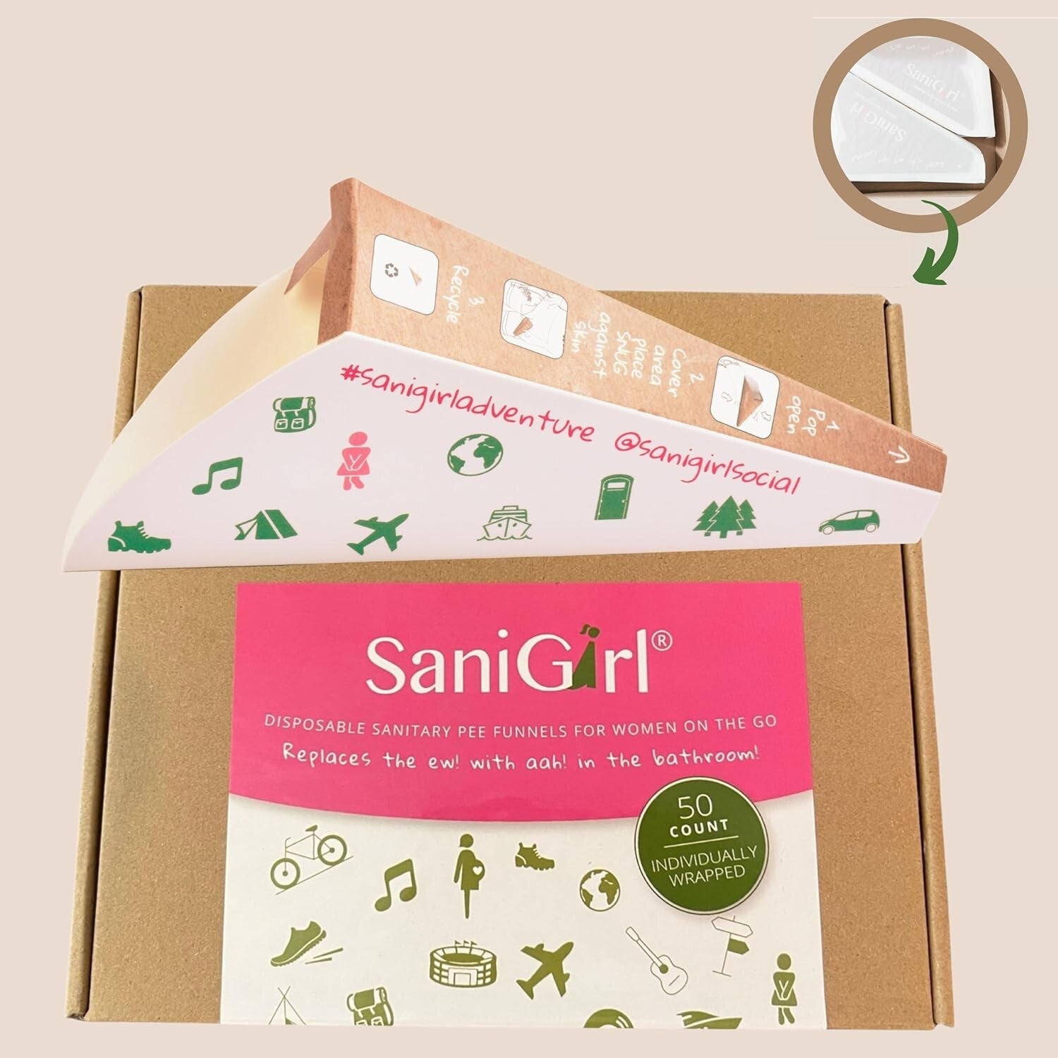 Eco-Friendly Female Urination Device - Compact Pee Funnels for Travel & Camping