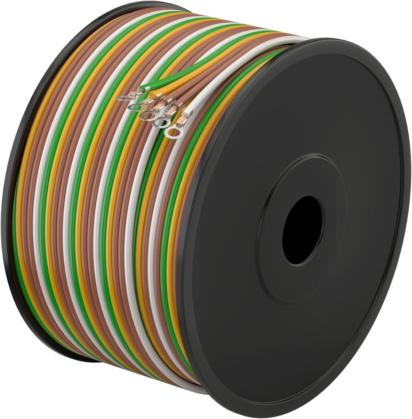 100Ft 14AWG Color-Coded 5-Way Trailer Wiring Cable - Durable and Easy Install