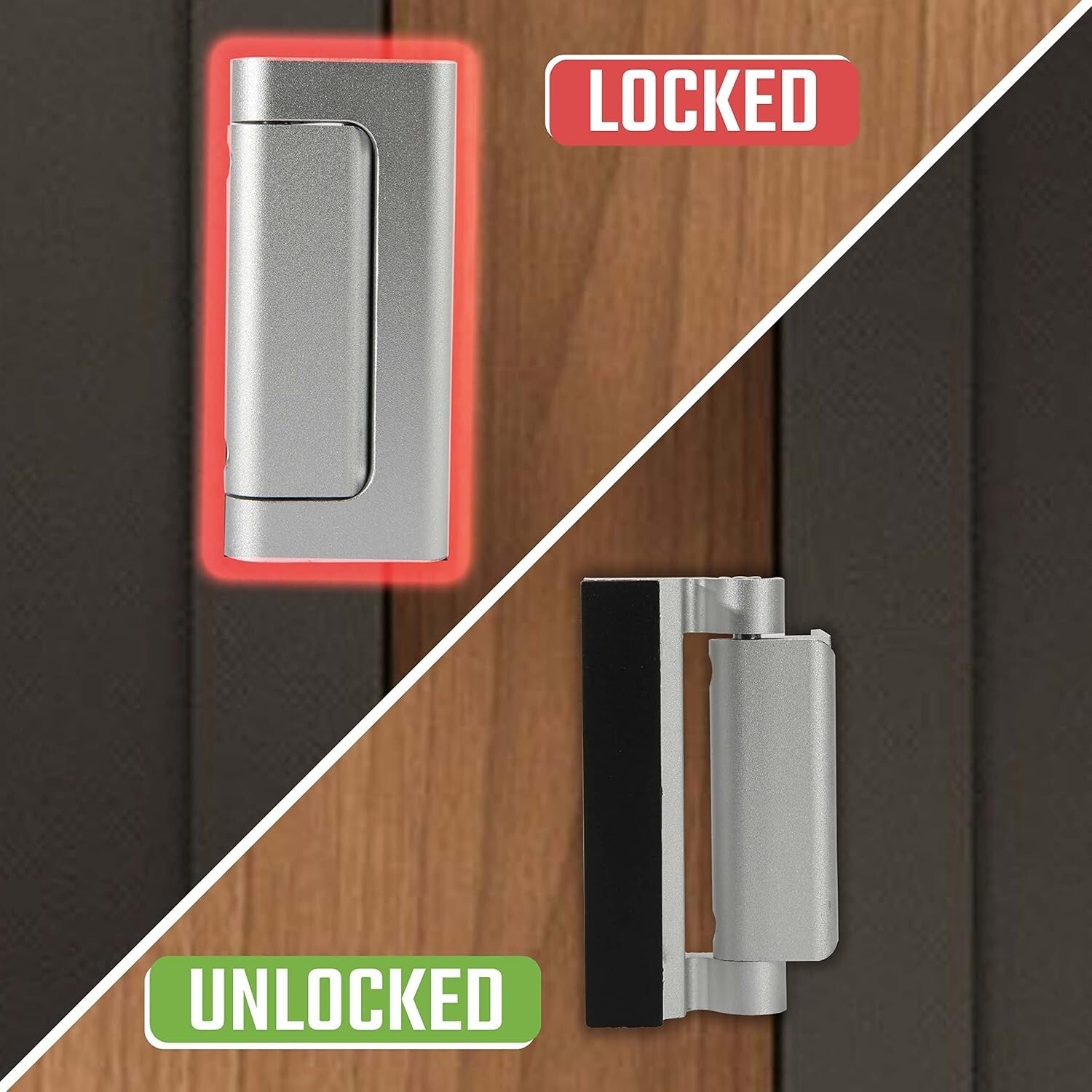4-Pack Tamper-Resistant Aluminum Door Locks - Easy Install & Maximum Security