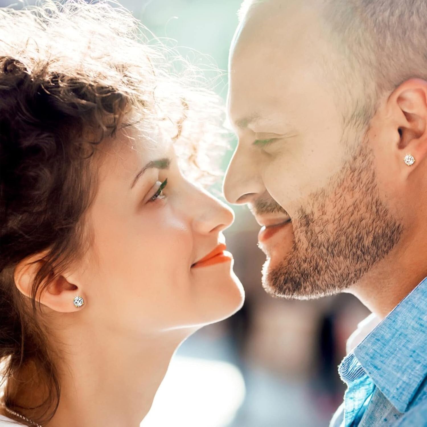 Elegant Moissanite Screw Back Earrings, 0.6ct to 8.0ct, Hypoallergenic Design