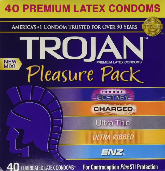80 Premium Lubricated Condoms Assorted Styles - Comfort & Excitement
