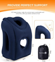 Load image into Gallery viewer, Multi-Angle Ergonomic Inflatable Neck Pillow for Ultimate Travel Comfort – Blue