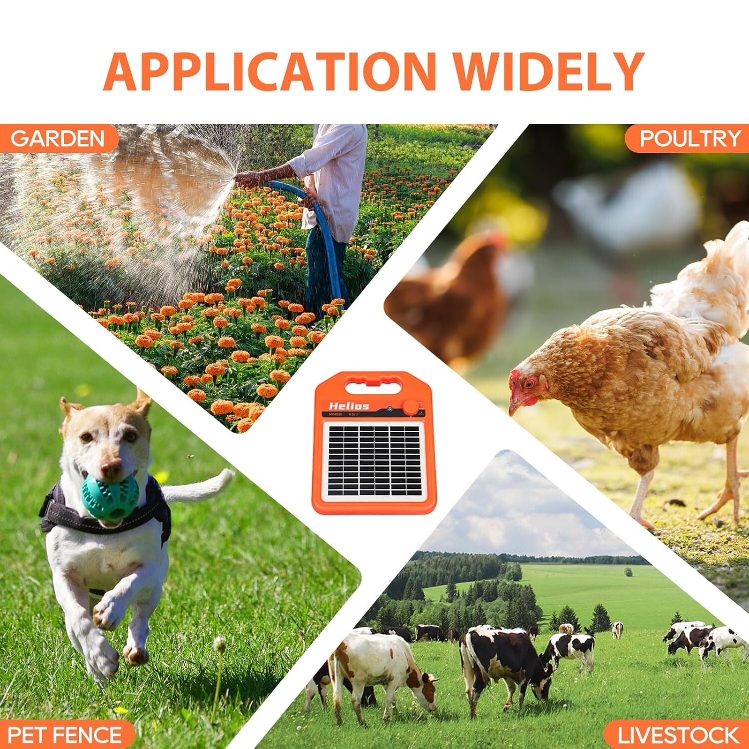 Versatile 0.16 Joule Solar Fence Charger - Day & Night Operation for Livestock