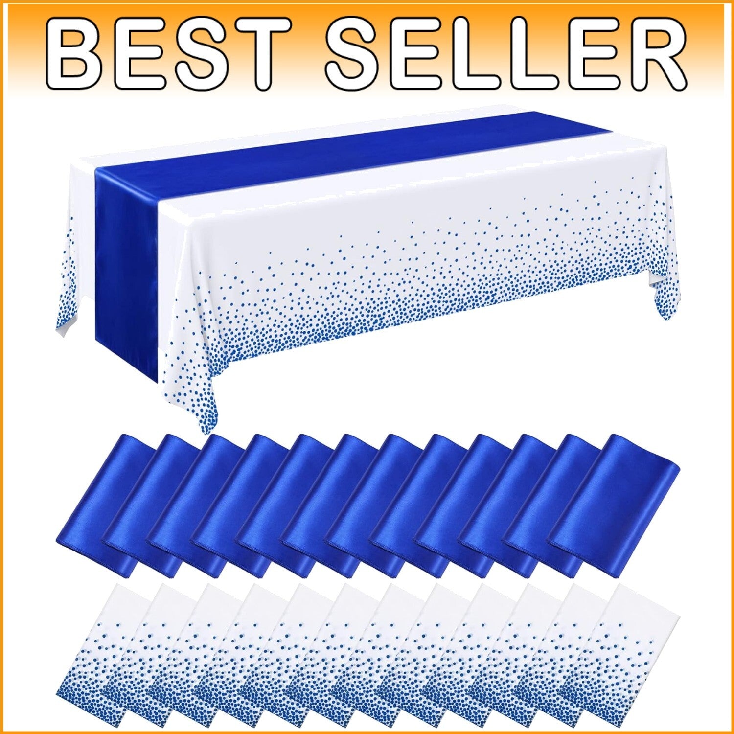 54 x 108 Inch Royal Blue Tablecloths & Satin Runners for Elegant Celebrations