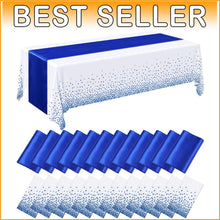 Load image into Gallery viewer, 54 x 108 Inch Royal Blue Tablecloths &amp; Satin Runners for Elegant Celebrations