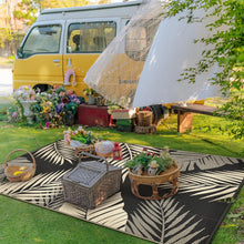 Load image into Gallery viewer, Versatile 6' x 9' Outdoor Rug with Palm Leaf Design - Waterproof for Camping