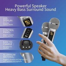 Load image into Gallery viewer, 20W Karaoke Machine for All Ages with Rechargeable Battery &amp; Colorful Lights