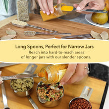 Load image into Gallery viewer, Long Handle Measuring Cups &amp; Spoons Set - 304 Stainless Steel, Dishwasher Safe