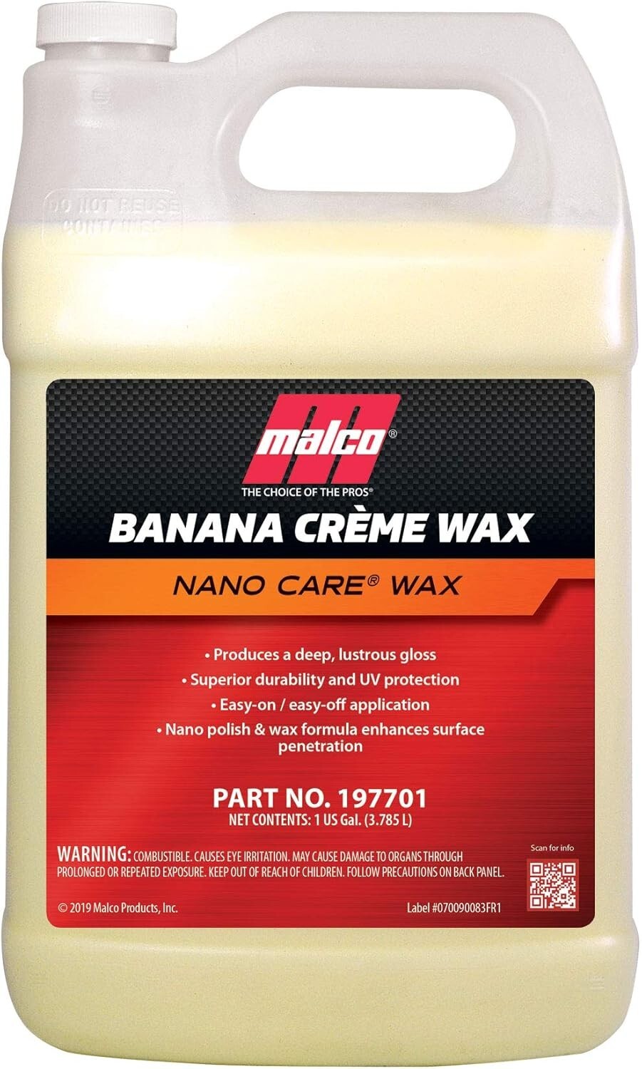 Nano Care Banana Creme Wax - Deep Gloss & UV Protection for Automotive & Marine
