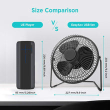 Load image into Gallery viewer, 9-Inch Ultra-Quiet USB Desk Fan with 360° Rotation - Perfect for Home or Office
